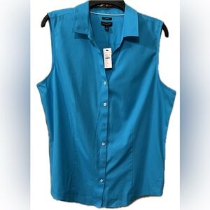 Talbots Sleeveless Blouse, Blue